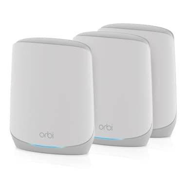 NETGEAR Orbi Whole Home Tri-Band WiFi 6 Mesh Network System (RBK663) – Router with 2 Satellite Extenders, Security Features, Coverage up to 6,600 sq. ft., 75 Devices - AX3800 (Up to 3.8Gbps) - Image 1
