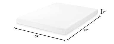 Best Price Mattress 5 Inch Twin Mattress, Cooling Gel Memory Foam Mattress for Kids and Adults, Medium Firm Mattress, Bed-in-A-Box, White - Image 11