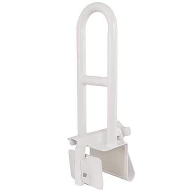 Vaunn Medical Adjustable Bathtub Safety Rail Shower Grab Bar Handle, Stainless Steel, White - Image 6