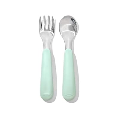 OXO Tot On-The-Go Fork and Spoon Set - Opal - Image 8