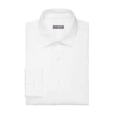 Van Heusen Men's Dress Shirt Regular Fit Ultra Wrinkle Free Flex Collar Stretch, White, 16"-16.5" Neck 34"-35" Sleeve - Image 3