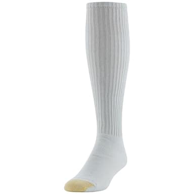 GOLDTOE Men's Ultra Tec Performance Over-The-Calf Athletic Socks, Multipairs, White (3-Pairs), Large - Image 2
