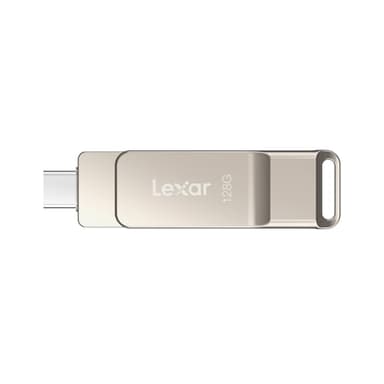 Lexar D40E 128GB Dual USB 3.2 Gen 1 Type-C Jump Drive, USB-C Flash Metal Housing Swivel Design Thumb Drive - Image 2