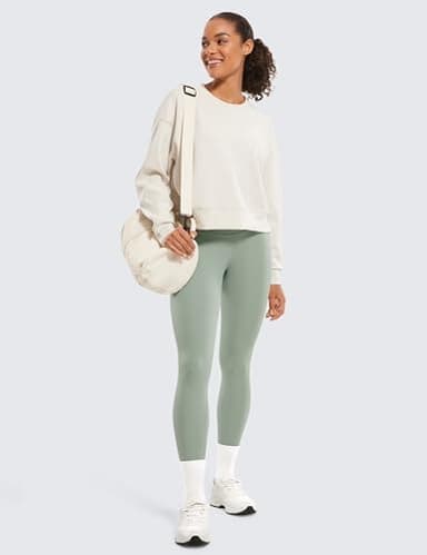 CRZ YOGA Butterluxe High Waisted Lounge Leggings 28'' - Workout Yoga Pants for Women Buttery Soft Green Palm Court Medium - Image 3