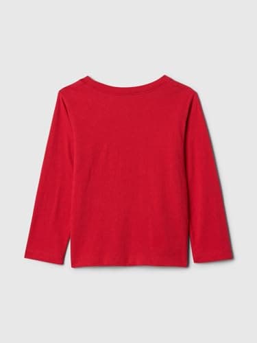 GAP Baby Boys Long Sleeve Graphic T-Shirt Modern Red 2YRS - Image 2