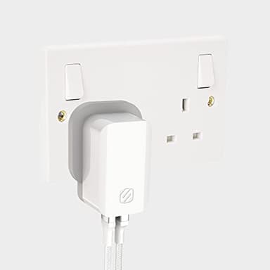 Scosche HPDCA32UK PowerVolt 32W Certified USB Type-C + USB Type-A UK Quick Wall Charger Power Delivery 3.0 for All USB-C and USB-A Devices in White - Image 3