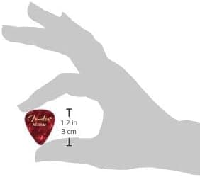 Fender Premium Celluloid Guitar Picks 351 Shape, Guitar Accessories, Red Moto, Medium, 12-Pack - Image 4
