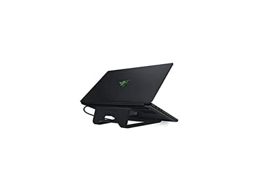 Razer Laptop Stand Chroma: 3-Port USB 3.0 Hub - Ergonomic Design - Anodized Aluminum Construction - Customizable Chroma RGB Lighting - Matte Black - Image 1