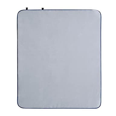 Friends Forever Large Travel Dog Bed Mat, Portable Pet Sleeping Pad with Carrying Strap, Couch Protector, Soft Quilted Cover Throw for Cold Weather, Machine Washable, 50" W x 60" L, GEO Navy/Grey - Image 6