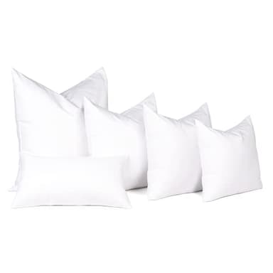 puredown® Feather Throw Pillow Inserts 22 x 22 (Pack of 2, White), Big Throw Pillows for Floor, Couch, Bed, Machine Washable - Image 4