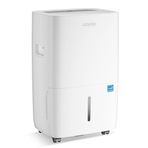 Waykar 80 Pints 2025 Energy Star Dehumidifier for Spaces up to 5,000 Sq. Ft for Basement and Home, Large Room with Drain Hose and 1.14 Gallons Water Tank - Image 1