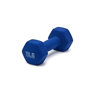 Amazon Basics Neoprene Dumbbell Hand Weights, 10 Pound, Pair, Navy Blue - Image 2