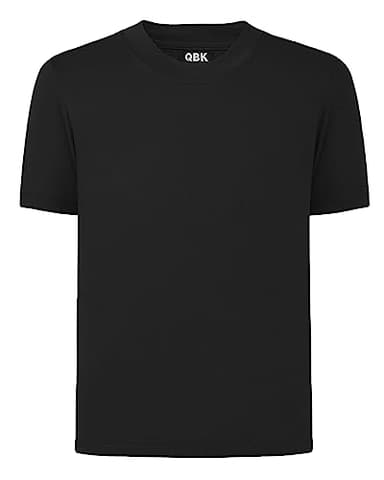 QBK 2T to Youth Neon Shirt Kids UPF 50+ Dry Fit Athletic Short Sleeve Rash Guard T Shirts for Boys Girls Sports Undershirt (Black XS) - Image 1