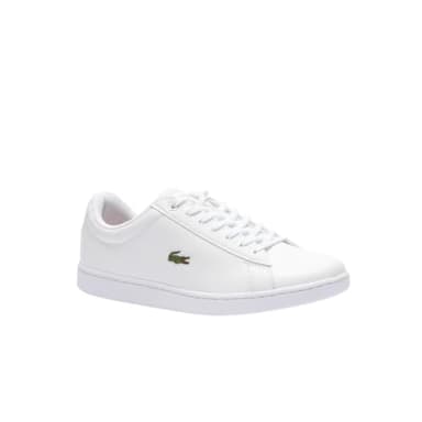 Lacoste Women's Hydez Leather Sneaker, White/Gold, 7.5 - Image 5
