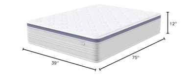 Dourxi Twin Size Mattress, 12 Inch Medium Plush Hybrid Twin Mattress in a Box with Gel Memory Foam, Individually Pocketed Springs for Support and Pressure Relief, 100-Night Trial - Image 2