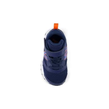 New Balance Baby Kids Fresh Foam 650 V1 Bungee Lace with Top Strap Running Shoe, Nb Navy/Blue Oasis/Team Orange, 2 Wide US Unisex Infant - Image 5