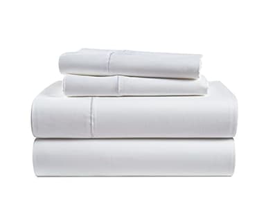 LANE LINEN 100% Egyptian Cotton 1000 TC California King Sheet Sets, Soft & Comfy Luxury Hotel Like Thick Fully Elasticized Bed Sheets, No Pill Fade Resistant Oeko Tex Certfied Cal King Sheets- White - Image 1