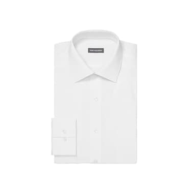 Van Heusen Men's Dress Shirt Regular Fit Poplin Solid, White, 15" Neck 34"-35" Sleeve - Image 3