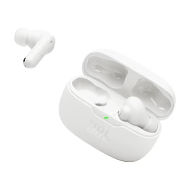 JBL Vibe Beam 2 - True Wireless Noise Cancelling Earbuds Pure Bass Sound & Smart Ambient Technology, 4mics for Crisp, Clear Calls, up to 40Hrs of Playback, IP54 Dust & Water Resistant (White) - Image 1