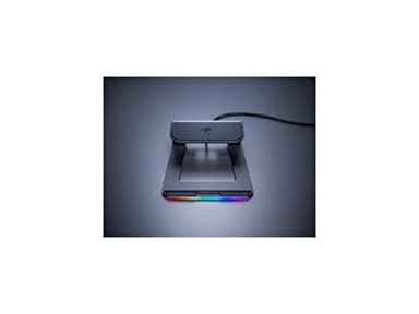 Razer Laptop Stand Chroma: 3-Port USB 3.0 Hub - Ergonomic Design - Anodized Aluminum Construction - Customizable Chroma RGB Lighting - Matte Black - Image 2