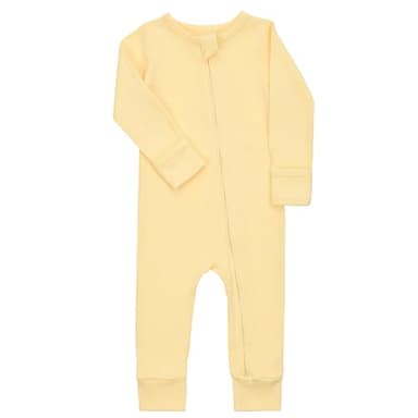 Aablexema Baby Cotton Fooltess Pajamas with Mitten, 3-pack Infant Romper Zip Up One Piece Jumpsuits Outfit(Purple&Yellow&Rose Pink,12-18m) - Image 4