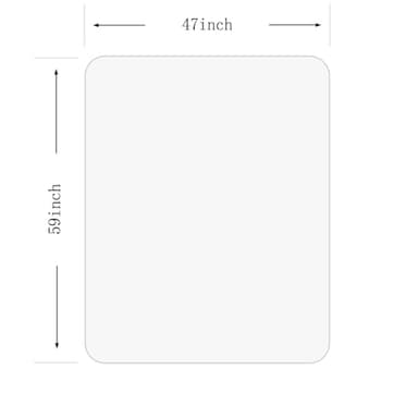 [Large Size] Crystal Clear 1/5" Thick 59" x 47" Heavy Duty Hard Chair Mat, Can be Used on Carpet or Hard Floor - Image 6