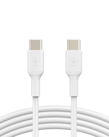 Belkin USB-C to USB-C Fast Charging Cable (2M/6.6ft) for iPhone 16, iPhone 16 Pro, iPhone 16 Pro Max, Galaxy S25, S24, Note, Pixel, iPad Pro, Nintendo Switch 2, Carplay & More - White - Image 1