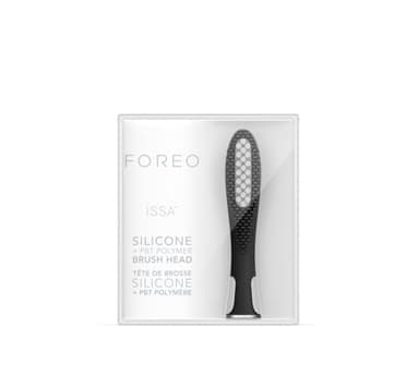 FOREO ISSA Hybrid Wave Brush Head Black, Medical-Grade Silicone & PBT Polymer Bristles, 6-Months Lasting
