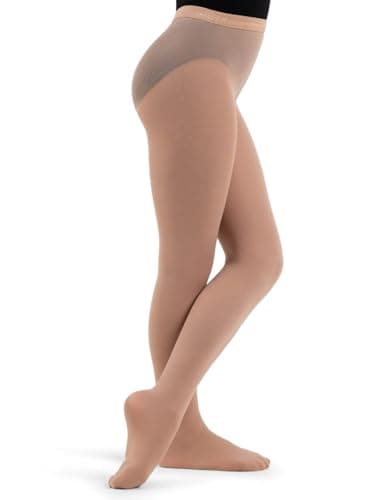 Capezio girls Hold & Stretch® Footed Tight - Girls Tight, Light Suntan, Medium US - Image 2