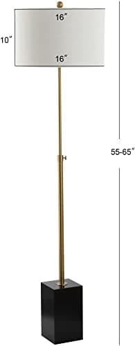 JONATHAN Y JYL6007A Lafayette 65" Adjustable Height LED Floor Lamp Modern,Minimalist,Contemporary for Bedrooms, Living Room, Office, Reading, Brass/Black - Image 2