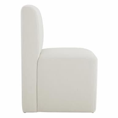 CHITA Dining Chairs with Casters Set of 2, FSC Certified Upholstered Armless Modern Rolling Dining Chairs with Rollers for Bedroom Reading Room Living Room, Linen - Image 12