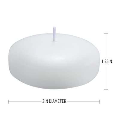 Tuyai (Set of 36) Floating Candles, 3 inch White Dripless Wax Burning Candles, for Weddings, Party, Special Occasions and Home Decorations - Image 3