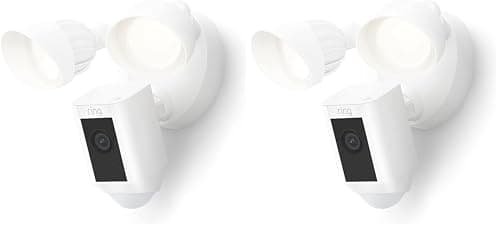 Ring Floodlight Cam Wired Plus — Outdoor home or business security with motion-activated 1080p HD video and floodlights, (2021 release) | 2-pack | White - Image 1