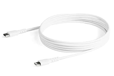 StarTech.com 6 Foot (2m) Durable White USB-C to Lightning Cable - Heavy Duty Rugged Aramid Fiber USB Type C to Lightning Charger/Sync Power Cord - Apple MFi Certified iPad/iPhone 12 (RUSBCLTMM2MW) - Image 4