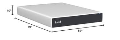 LUCID 10 Inch Memory Foam Mattress - Firm Feel - Infused with Bamboo Charcoal and Gel - Bed in a Box - Temperature Regulating - Pressure Relief - Breathable - Queen SizeQueen Size - Image 2