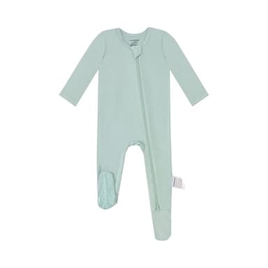 BubblePanda Rayon Made From Bamboo Baby Pajamas Baby Clothes for Boys Girls 12-18 Months Unisex Zip-Front Non-Slip Onesie One-Piece Sleeper Footed Pjs Footie Sleep N Play Toddler Outfits - Image 1