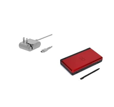 Nintendo DS Lite Console – Crimson/Black – Handheld Gaming System – Fully Tested – Includes Charger – Classic Portable Fun for All Ages (Renewed) - Image 1