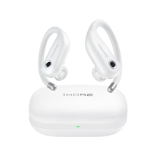 1MORE Fit Open Earbuds S50, Open Ear Wireless Headphones Bluetooth 5.3 with 4 Microphone, Earbuds with Earhooks for Sports Running, IPX7, Fast Charging, 38H-Playtime, Preset EQ Via App, White - Image 1
