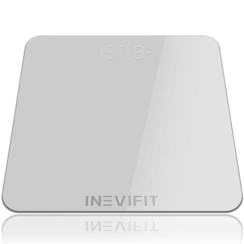 INEVIFIT Bathroom Scale, Highly Accurate Digital Bathroom Body Scale, Measures Weight up to 400 lbs. Includes Batteries - Image 1