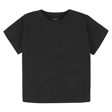 Gerber Baby Toddler 5-Pack Solid Short Sleeve T-Shirts Jersey 160 GSM, Black, 4T - Image 2
