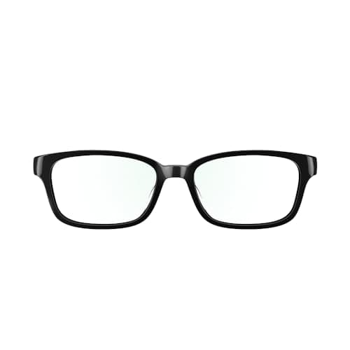 Amazon Echo Frames, an Alexa device (newest model), Smart glasses with Alexa, Rectangle frames in Classic Black with blue light filtering lenses - Image 1