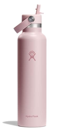 Hydro Flask Water Bottle - Insulated Stainless Steel - Straw Lid, Non Spill, Leakproof 24 Oz Trillium Pink - Image 1