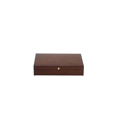 Reed & Barton Storage, Eureka Mahogany Flatware Chest, Silverware Silverware Organizer For Kitchen, Holds 120 Pieces, Wood Veneer, Pantry Organizers And Storage, Home And Kitchen (1 Piece, Brown) - Image 1