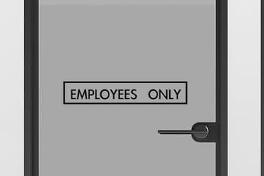 ZLKAPT Black Employees Only Door Decal, Office Door Vinyl Decal, Office Decals, Employee Sign for Door, 3"x13", Business Decals, Business Door Sign (Black Outside) - Image 3