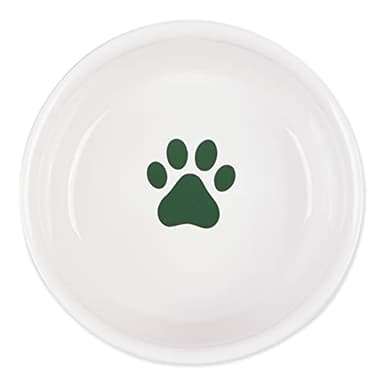 Bone Dry Dog Bone Ceramic Pet Bowl & Canister, Small, 4.25x2, Hunter Green, 2 Count - Image 2