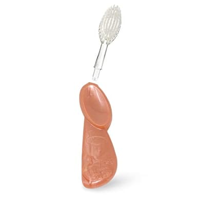 RADIUS Toothbrush Big Brush with Replaceable Head, Right Hand, Soft in Coral Sparkle, BPA Free and ADA Accepted, Designed to Improve Gum Health and Reduce The Risk of Gum Disease - Image 3