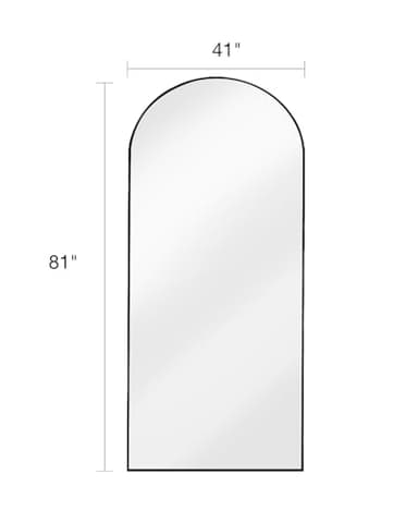 ITSRG Full Length Mirror with Stand, 41"x81" Floor Mirror Freestanding, Arched Wall Mirror, Oversized, Wall Mounted Mirror for Bedroom(Black) - Image 6