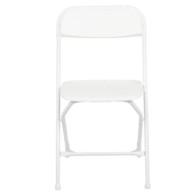 Flash Furniture Hercules Set of 10 Indoor/Outdoor Heavy-Duty Plastic Folding Chairs, Foldable Commercial Stacking Chairs with 650-lb. Static Weight Capacity, White - Image 13