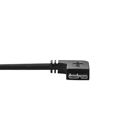 StarTech.com 1m 3 ft Slim Micro USB 3.0 Cable M/M - Left-Angle Micro-USB - USB 3.0 A to Micro B - Angled Micro USB - USB 3.1 Gen 1 (5Gbps) (USB3AU1MLS) - Image 2
