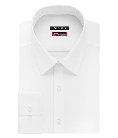 Van Heusen Men's Dress Shirt Slim Fit Flex Collar Stretch Solid, White, 16" Neck 34"-35" Sleeve - Image 3